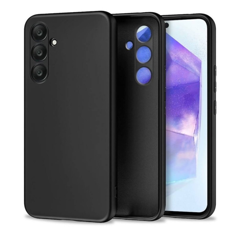 Силиконов кейс bSmart Silicone Soft Cover, За Samsung Galaxy A55, Черен