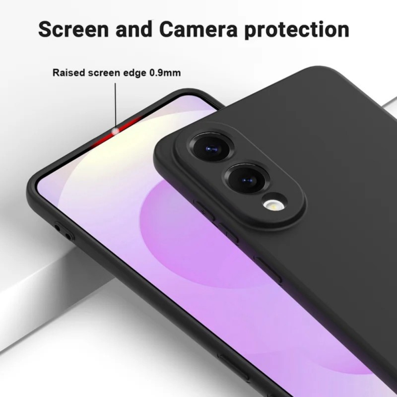 Силиконов кейс bSmart Silicone Soft Cover, За Samsung Galaxy S25 Edge, Черен