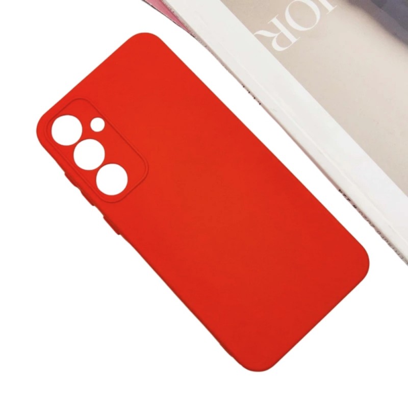 Силиконов кейс bSmart Silicone Soft Cover, За Samsung Galaxy S25 FE, Червен