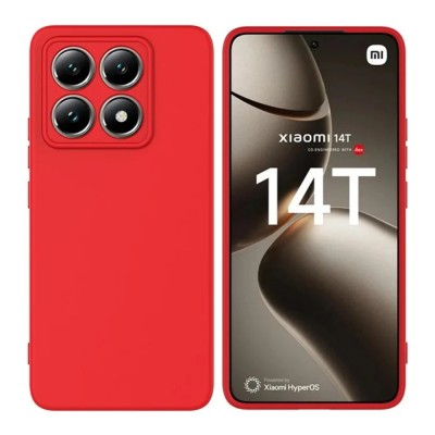 Силиконов кейс bSmart Silicone Soft Cover, За Xiaomi 14T, Червен