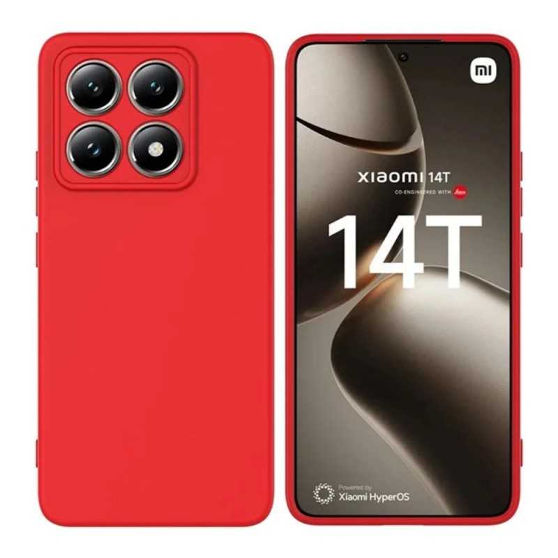Силиконов кейс bSmart Silicone Soft Cover, За Xiaomi 14T, Червен