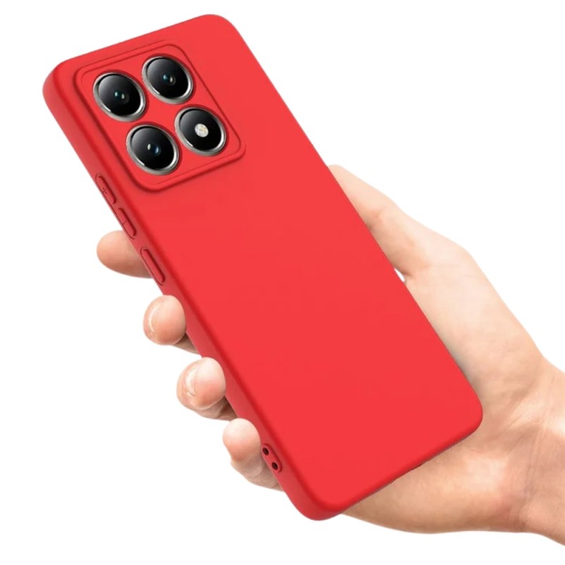 Силиконов кейс bSmart Silicone Soft Cover, За Xiaomi 14T, Червен