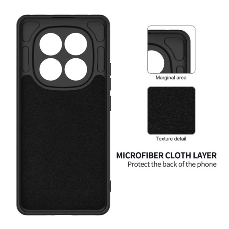 Силиконов кейс bSmart Silicone Soft Cover, За Xiaomi Redmi Note 14 Pro 4G, Черен