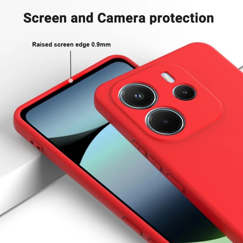 Силиконов кейс bSmart Silicone Soft Cover, За Xiaomi Redmi Note 15 5G / 4G, Червен