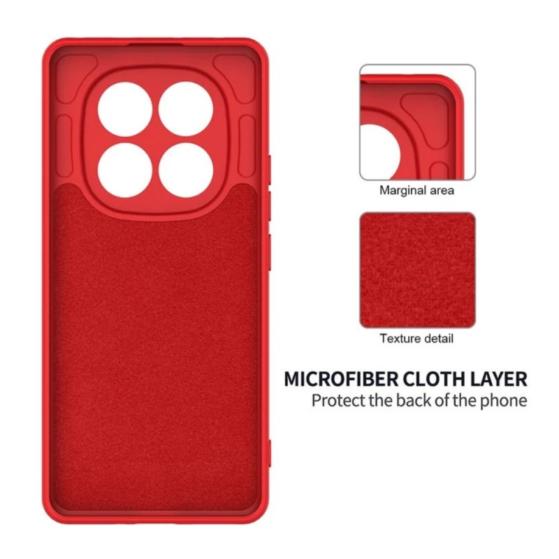 Силиконов кейс bSmart Silicone Soft Cover, За Xiaomi Redmi Note 15 Pro 5G, Червен