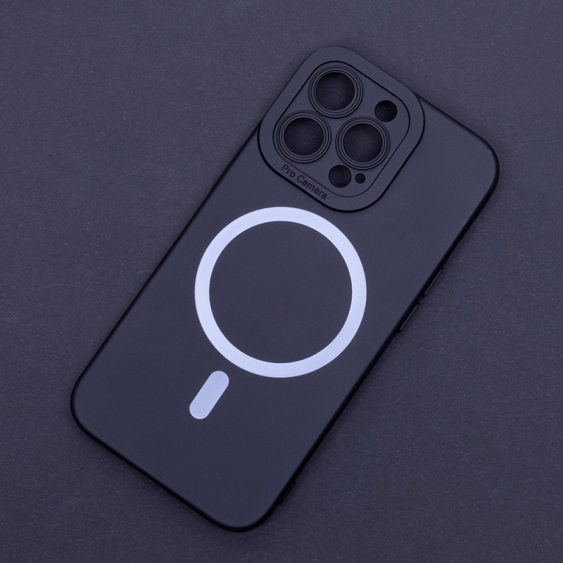 Силиконов кейс bSmart Silicone Soft Magsafe, За iPhone 14 Plus (6.7), Черен