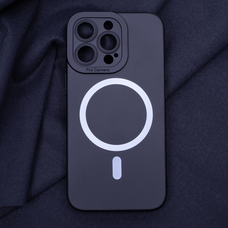 Силиконов кейс bSmart Silicone Soft Magsafe, За iPhone 14 Plus (6.7), Черен