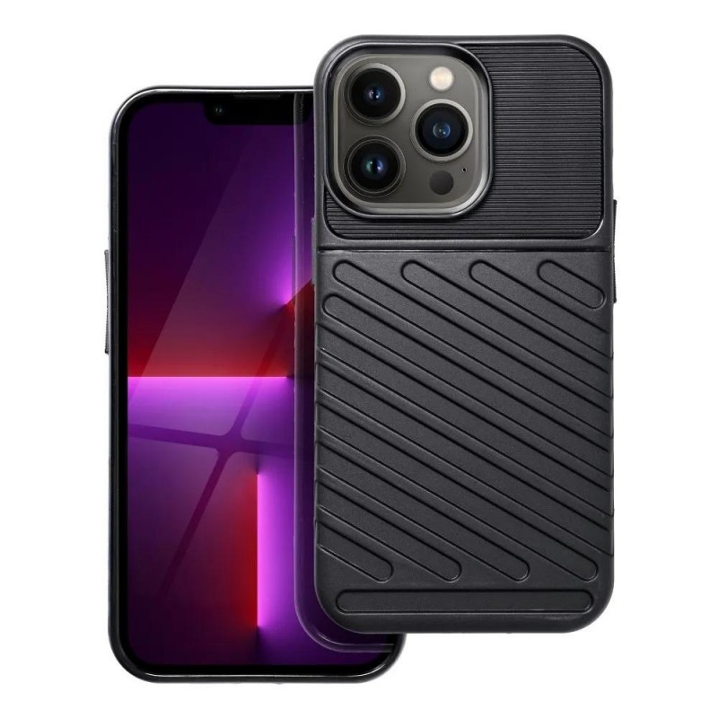 Силиконов кейс bSmart Thunder, За iPhone 13 Pro Max (6.7), Черен