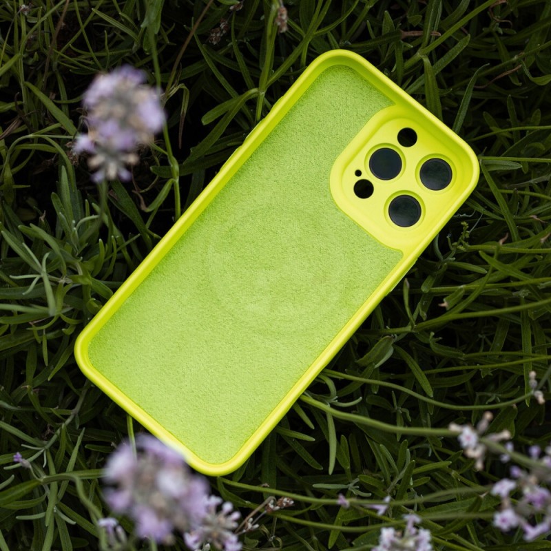 Силиконов кейс bSmart Ultra Trendy Vivid MagSafe, За iPhone 16 Pro (6.3), Зелен