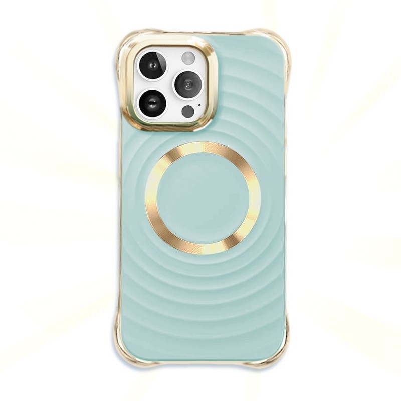 Силиконов кейс Circle Glam Magsafe, За iPhone 15 Pro (6.1), Ментов