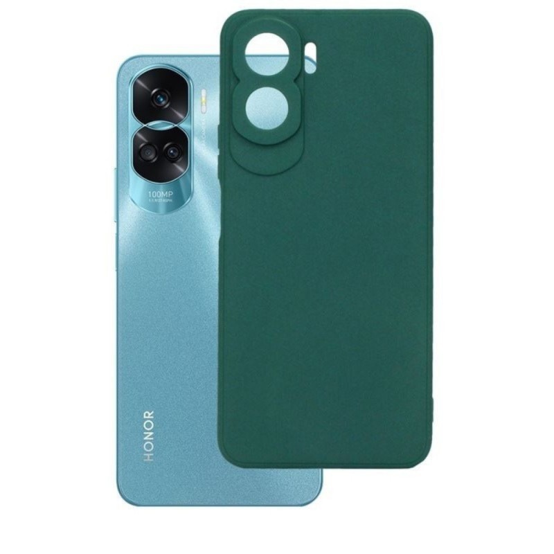 Силиконов кейс iPaky матиран, За Honor 90 Lite 5G, Тъмнозелен