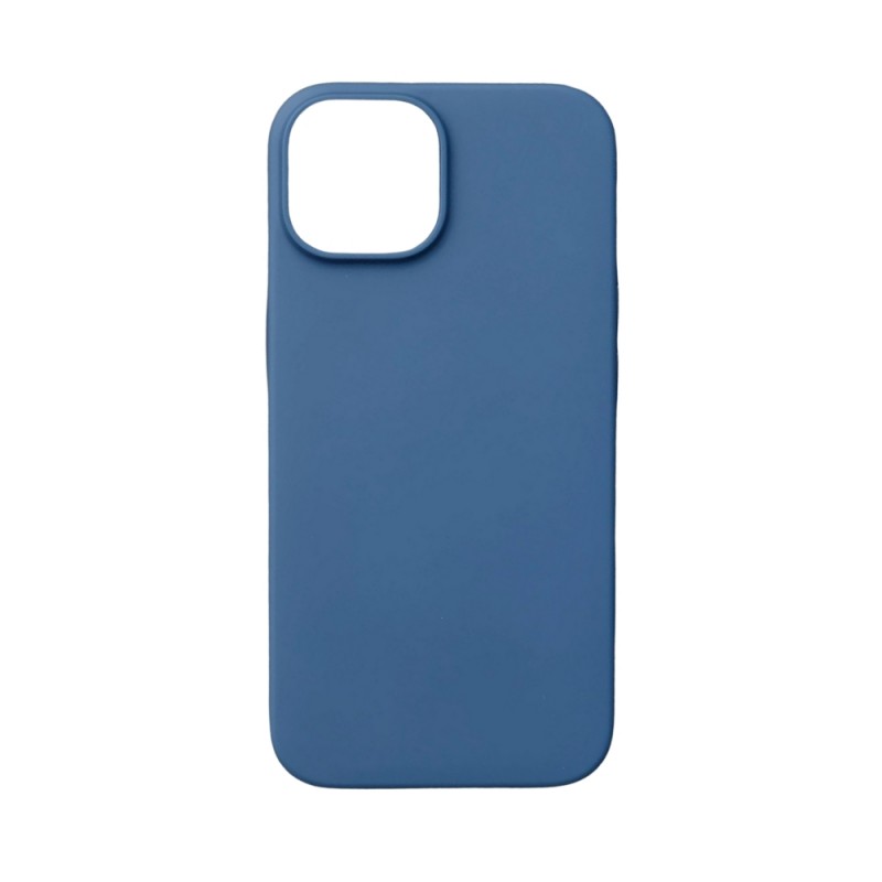 Силиконов кейс iPaky матиран, За iPhone 15 (6.1), Тъмносин