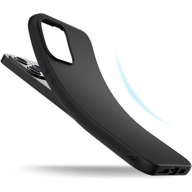 Силиконов кейс iPaky матиран, За iPhone 15 Plus (6.7), Черен