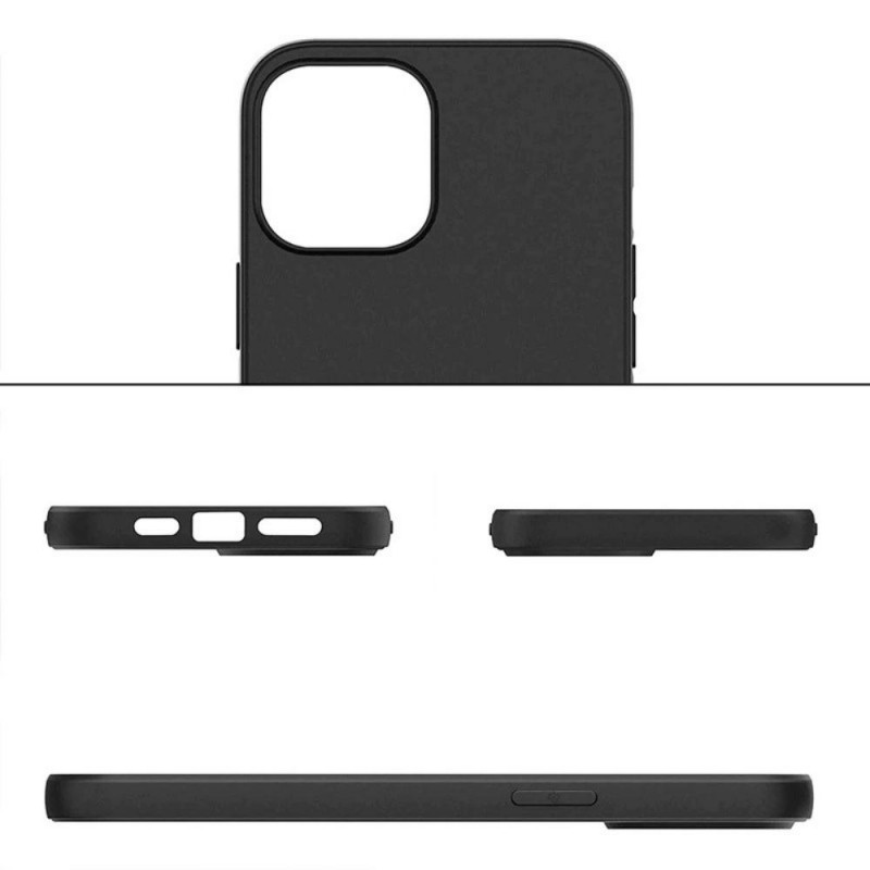 Силиконов кейс iPaky матиран, За iPhone 15 Plus (6.7), Черен
