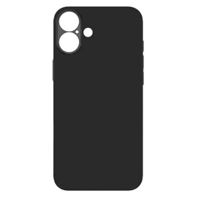 Силиконов кейс iPaky матиран, За iPhone 16 (6.1), Черен