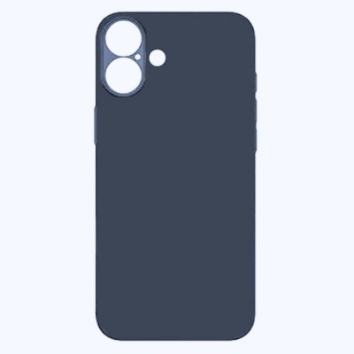 Силиконов кейс iPaky матиран, За iPhone 16 (6.1), Тъмносин