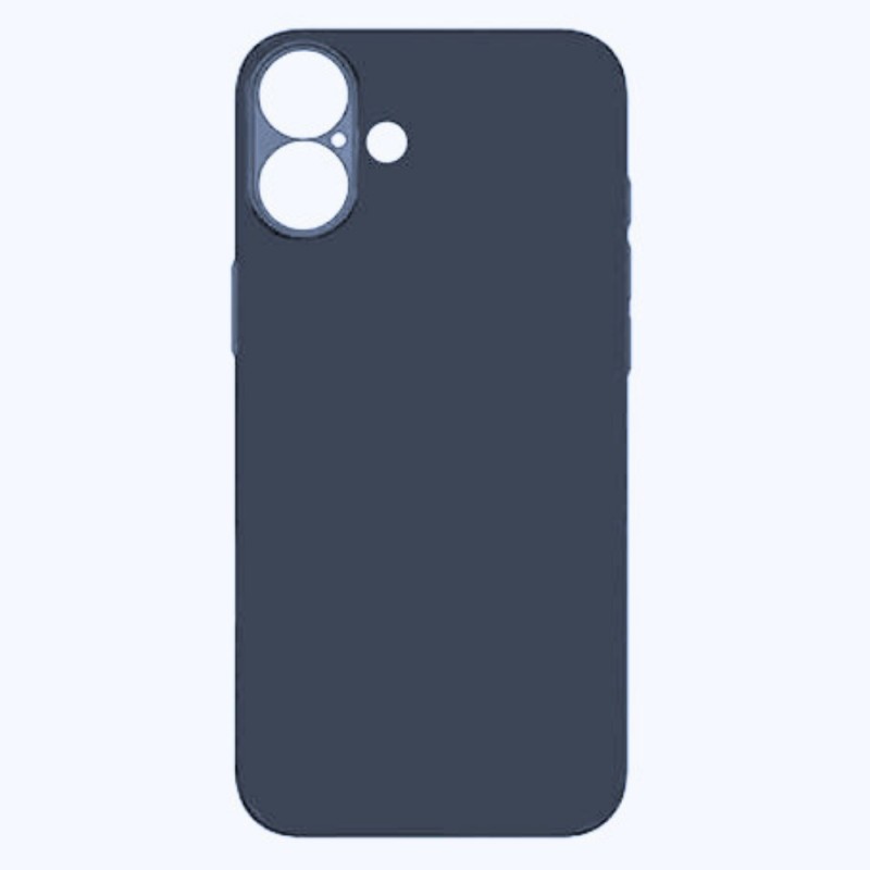 Силиконов кейс iPaky матиран, За iPhone 16 Plus (6.7), Тъмносин