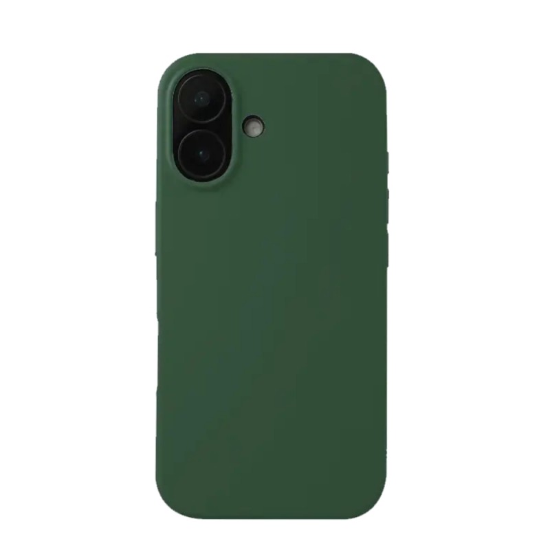 Силиконов кейс iPaky матиран, За iPhone 16 Plus (6.7), Тъмнозелен