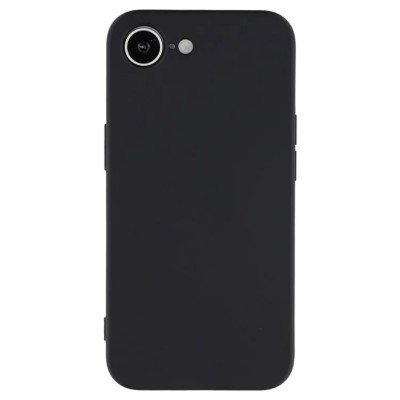 Силиконов кейс iPaky матиран, За iPhone 16e / 17e, Черен