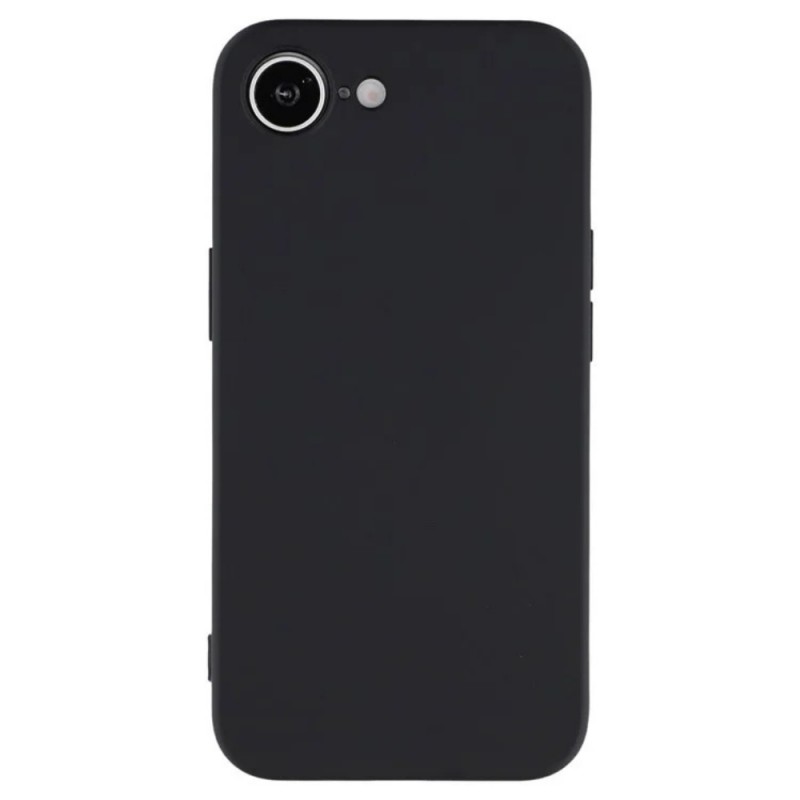 Силиконов кейс iPaky матиран, За iPhone 16e, Черен