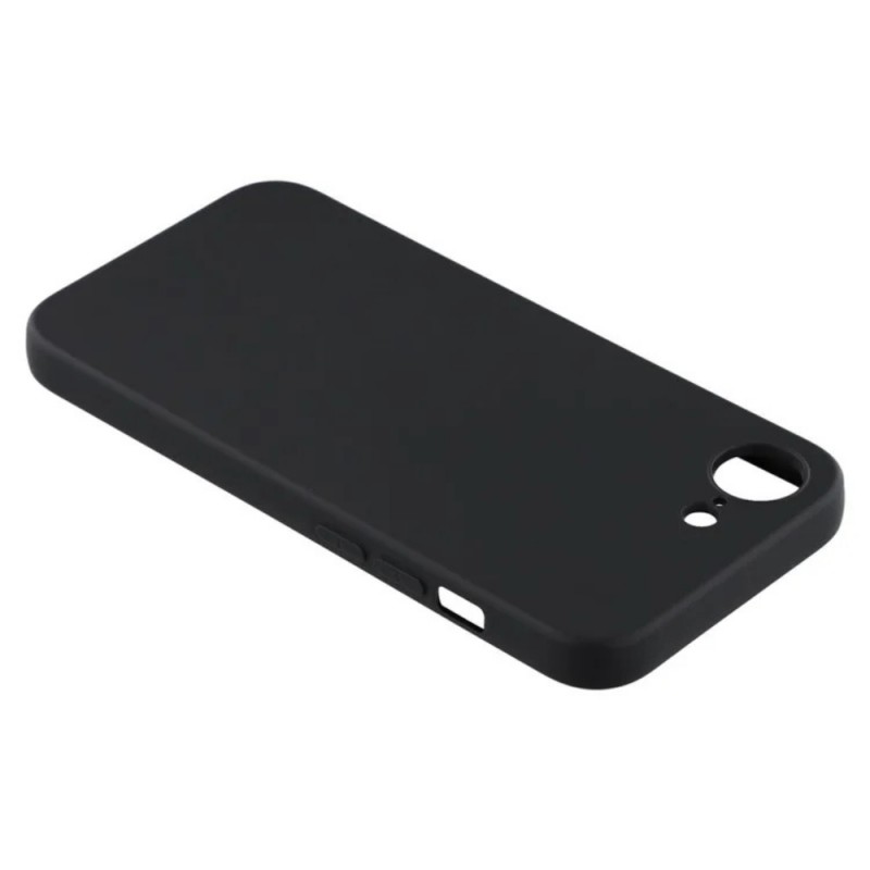 Силиконов кейс iPaky матиран, За iPhone 16e, Черен
