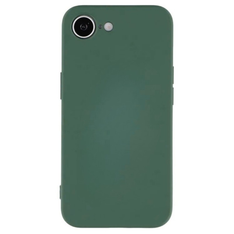 Силиконов кейс iPaky матиран, За iPhone 16e, Тъмнозелен