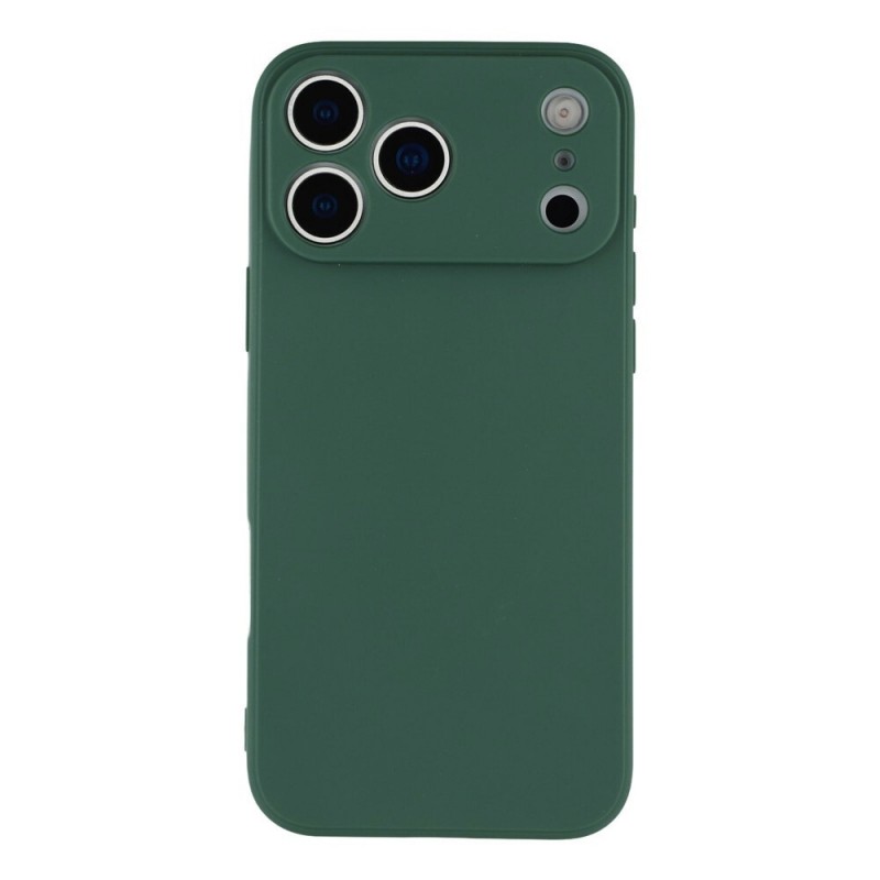 Силиконов кейс iPaky матиран, За iPhone 17 Pro Max (6.9), Тъмнозелен