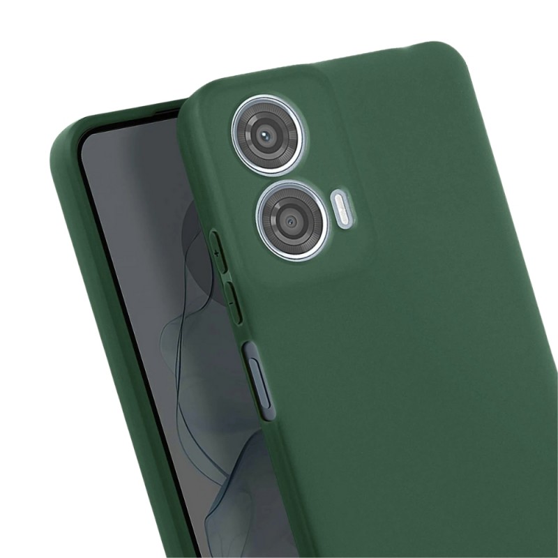 Силиконов кейс iPaky матиран, За Motorola Moto G05/E15, Тъмнозелен