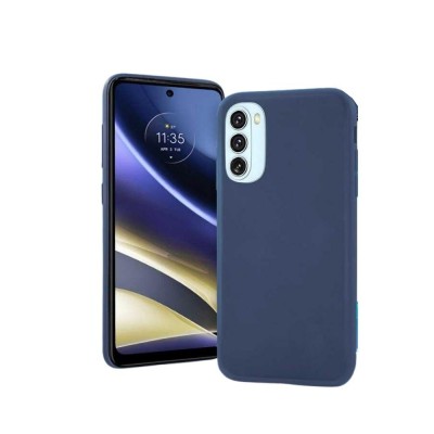 Силиконов кейс iPaky матиран, За Motorola Moto G13/G23, Тъмносин