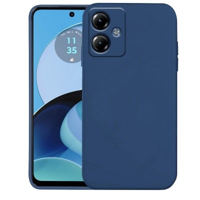 Силиконов кейс iPaky матиран, За Motorola Moto G14, Тъмносин