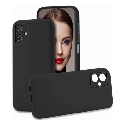 Силиконов кейс iPaky матиран, За Motorola Moto G54, Черен