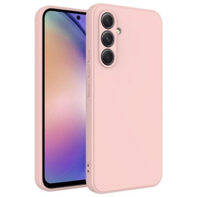 Силиконов кейс iPaky матиран, За Samsung Galaxy A15 4G/5G (A155F/A156B), Бледорозов