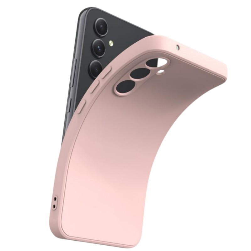 Силиконов кейс iPaky матиран, За Samsung Galaxy A15 4G/5G (A155F/A156B), Бледорозов