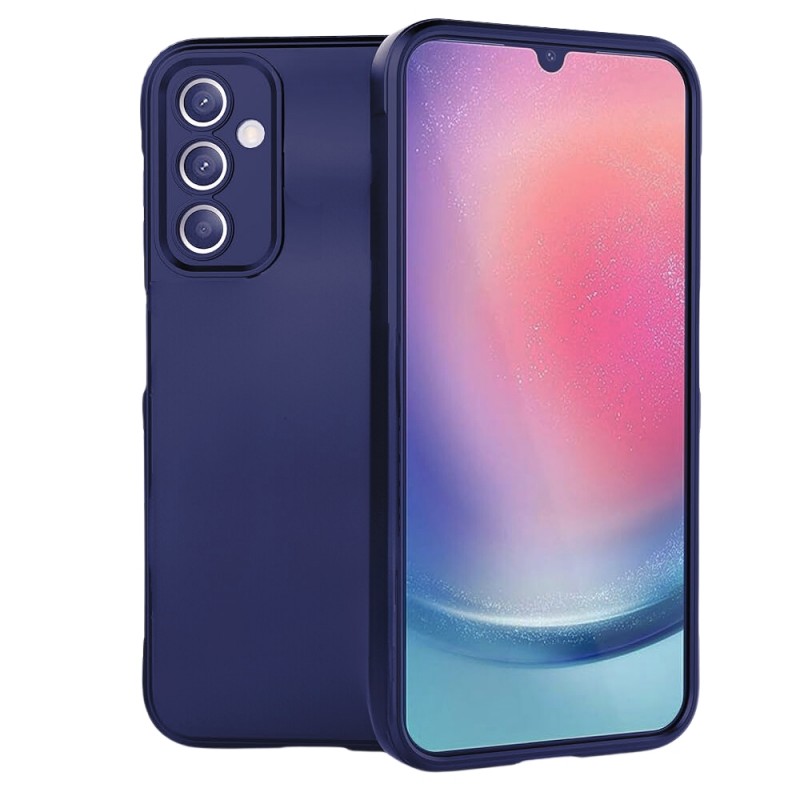 Силиконов кейс iPaky матиран, За Samsung Galaxy A25 5G (A256B), Тъмносин