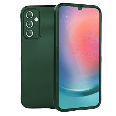 Силиконов кейс iPaky матиран, За Samsung Galaxy A25 5G (A256B), Тъмнозелен