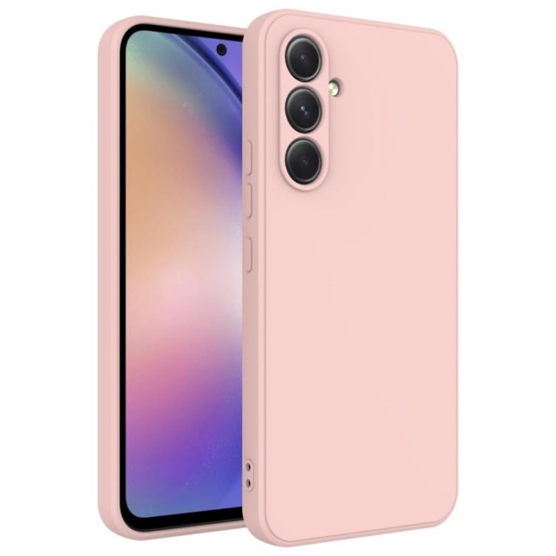 Силиконов кейс iPaky матиран, За Samsung Galaxy A55 (A556), Бледорозов