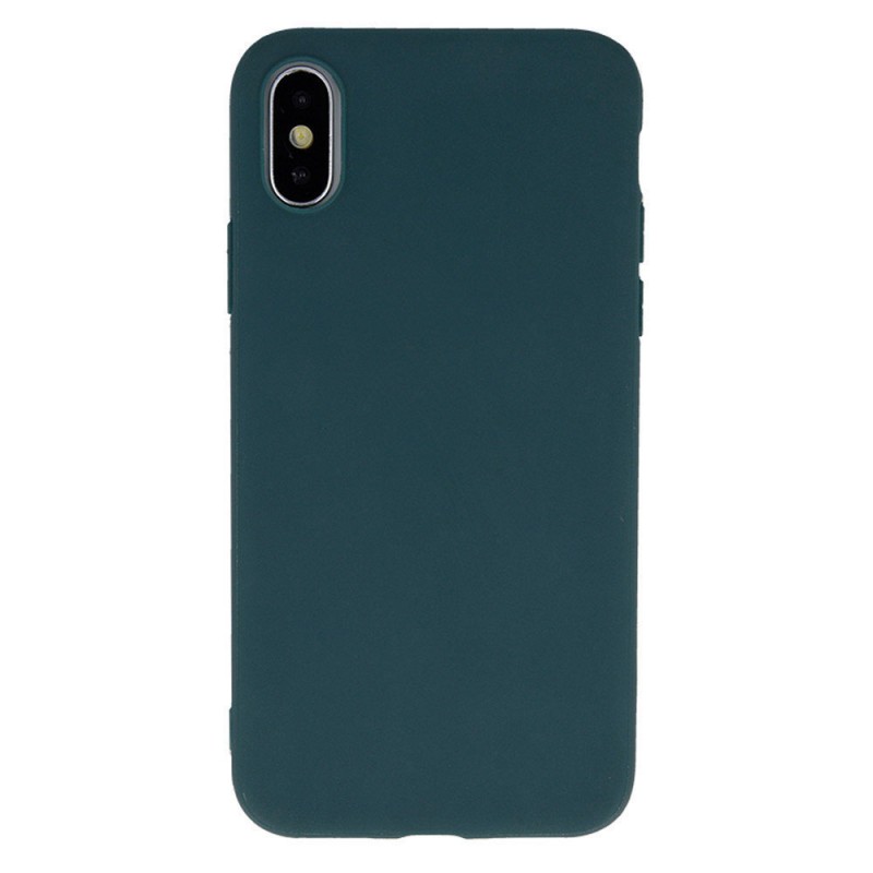 Силиконов кейс iPaky матиран, За Samsung Galaxy S22 Ultra 5G (S908B), Тъмнозелен