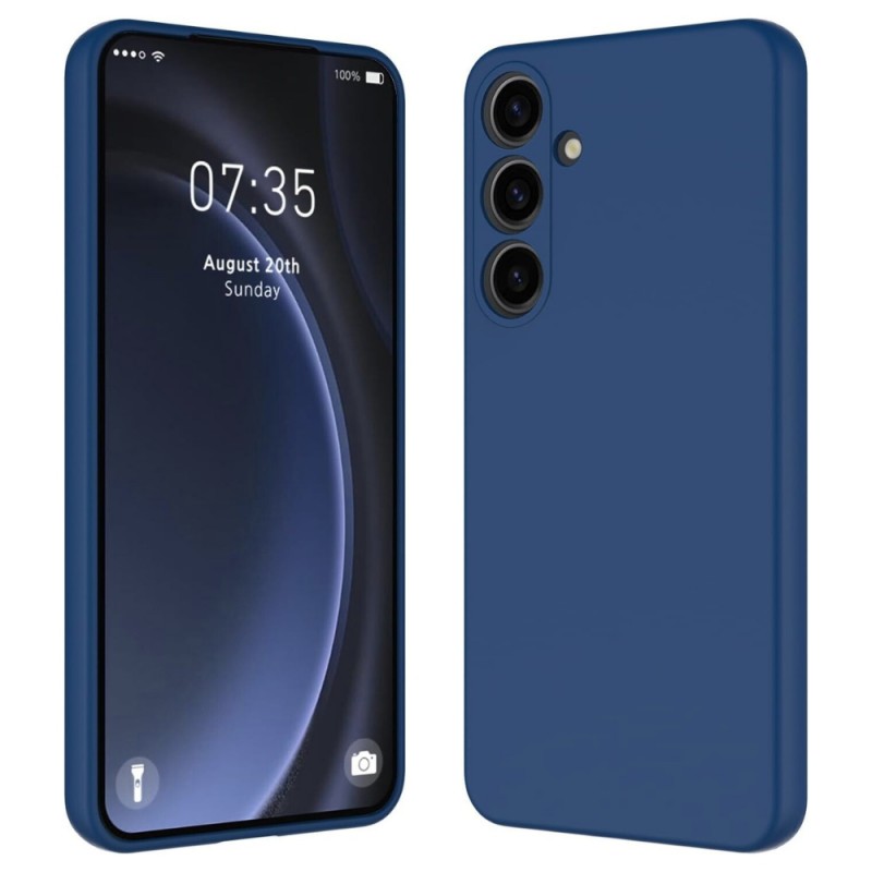 Силиконов кейс iPaky матиран, За Samsung Galaxy S24 FE, Тъмносин