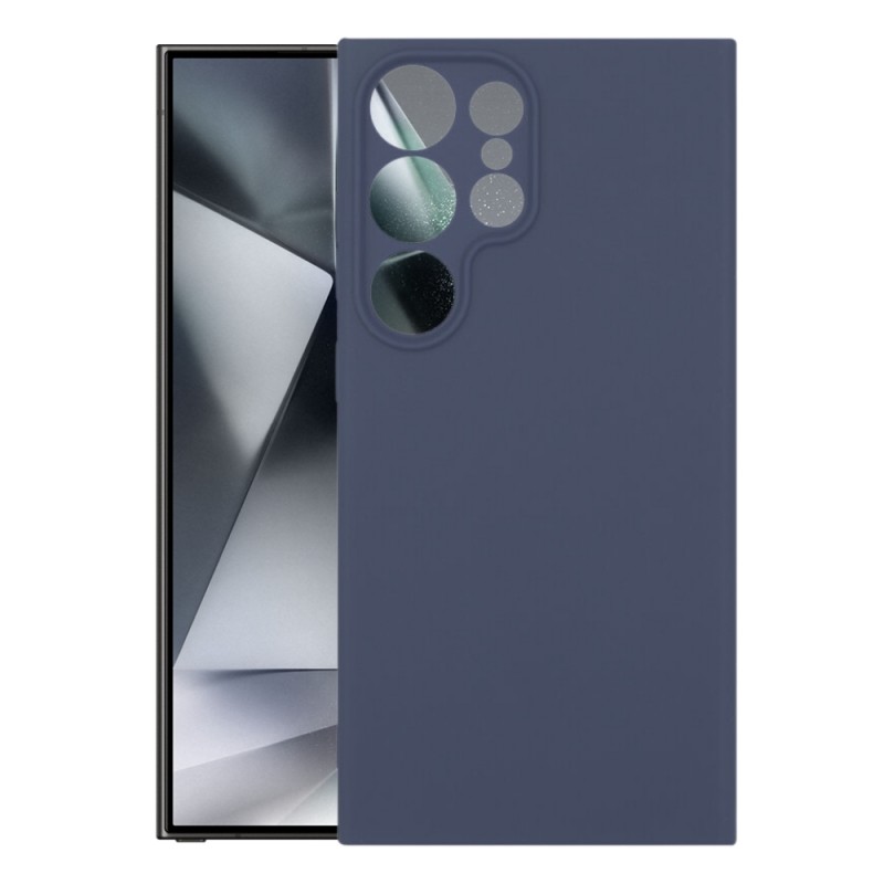 Силиконов кейс iPaky матиран, За Samsung Galaxy S24 Ultra (S928B), Тъмносин