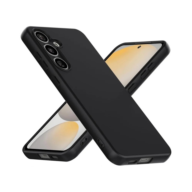 Силиконов кейс iPaky матиран, За Samsung Galaxy S25 Plus, Черен