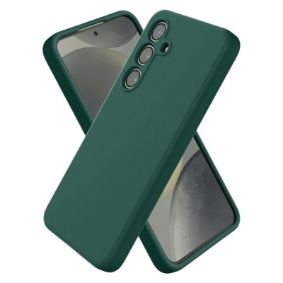 Силиконов кейс iPaky матиран, За Samsung Galaxy S25 Plus, Тъмнозелен