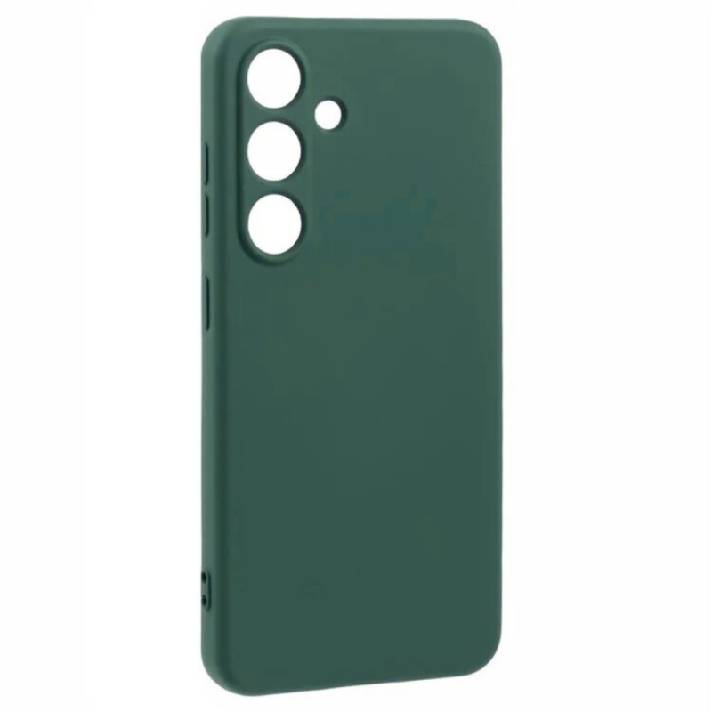 Силиконов кейс iPaky матиран, За Samsung Galaxy S25, Тъмнозелен