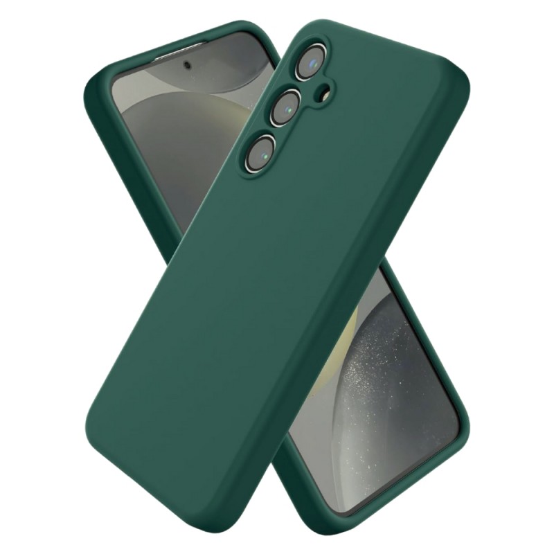 Силиконов кейс iPaky матиран, За Samsung Galaxy S26, Тъмнозелен