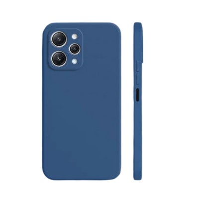 Силиконов кейс iPaky матиран, За Xiaomi Redmi 12 4G/5G, Тъмносин