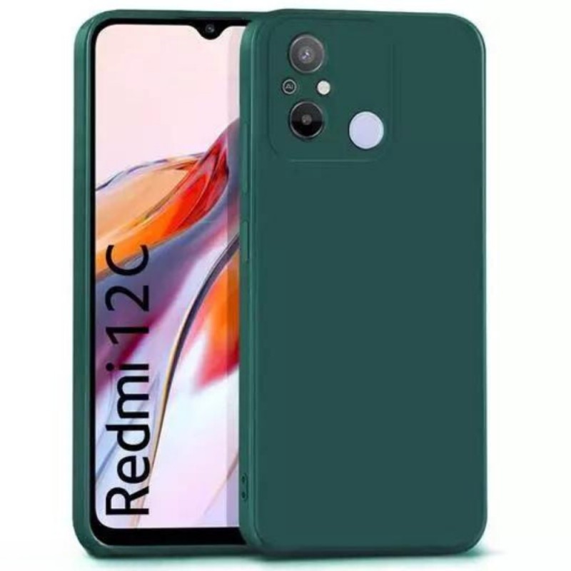 Силиконов кейс iPaky матиран, За Xiaomi Redmi 12C, Тъмнозелен