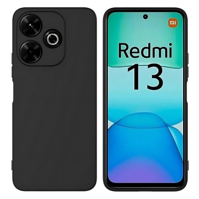 Силиконов кейс iPaky матиран, За Xiaomi Redmi 13, Черен