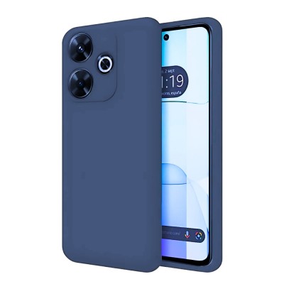 Силиконов кейс iPaky матиран, За Xiaomi Redmi 13, Тъмносин