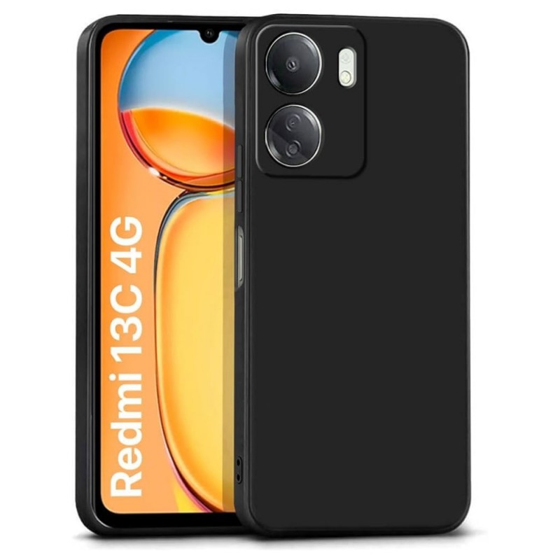 Силиконов кейс iPaky матиран, За Xiaomi Redmi 13C 4G, Черен