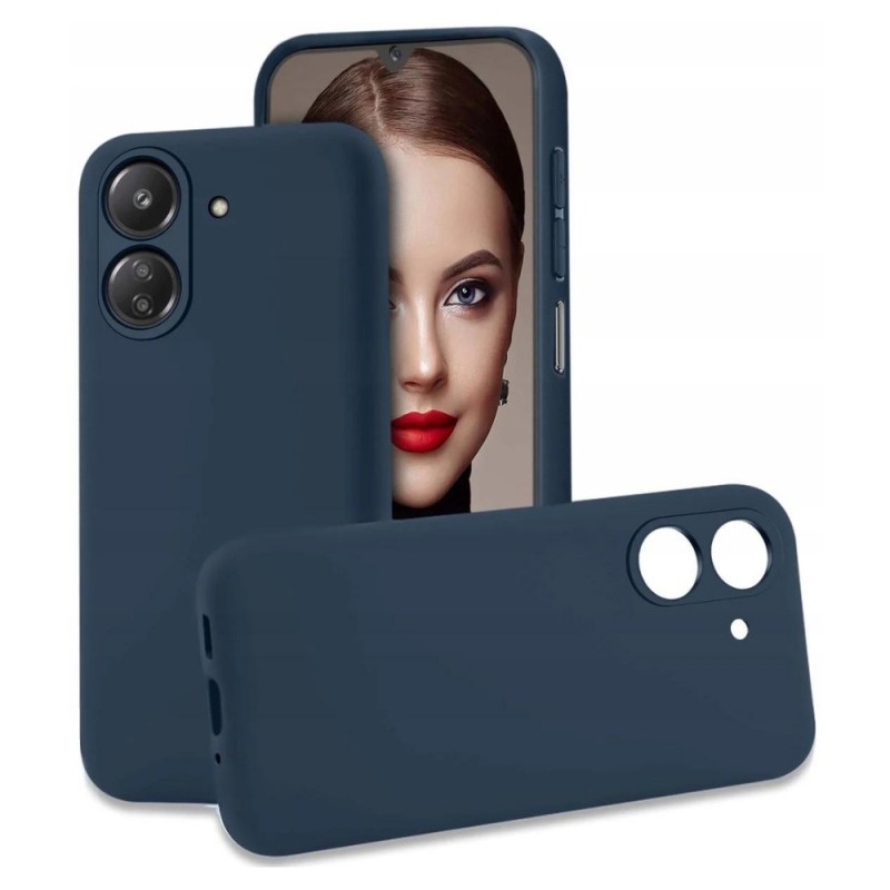 Силиконов кейс iPaky матиран, За Xiaomi Redmi 13C 4G, Тъмносин