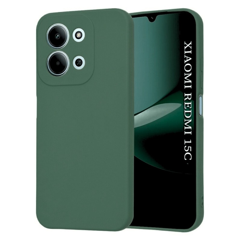 Силиконов кейс iPaky матиран, За Xiaomi Redmi 15C, Тъмнозелен
